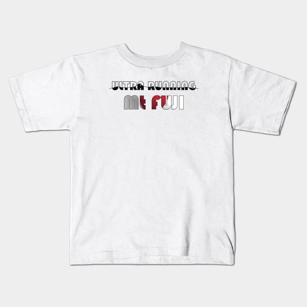 Ultra running Japan Kids T-Shirt by CTinyFactory